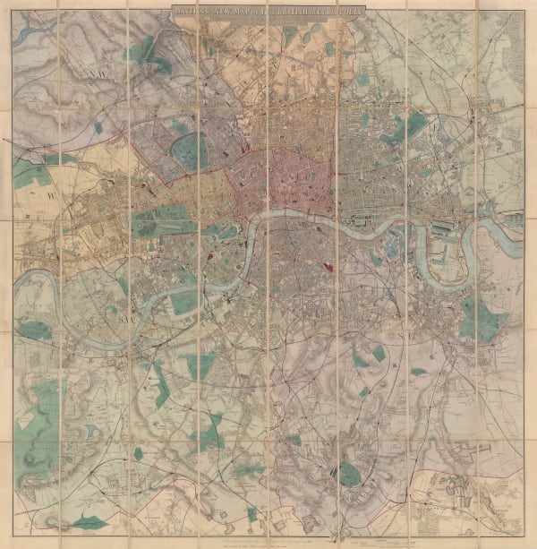 Benjamin Rees Davies, Davies's New Map of London, 1870