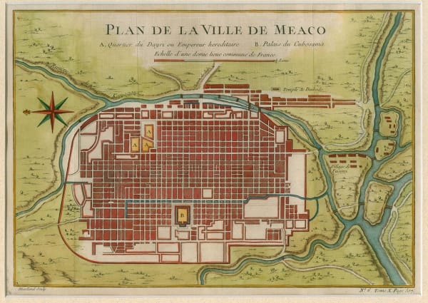 Jacques-Nicolas Bellin, Plan de la Ville Meaco, 1762