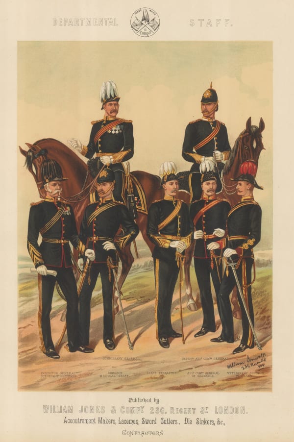 William Jones & Co., British Army - Uniforms, Departmental Staff, 1886 c.