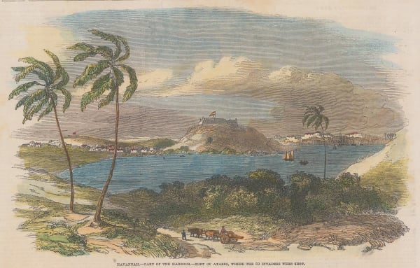 Illustrated London News (ILN), Cuba - Havana, Looking toward Port Atares, 1851