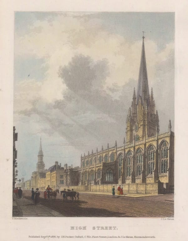 John Le Keux, Oxford - High Street, 1838