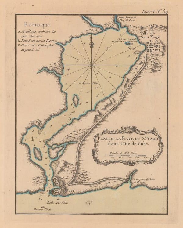 Jacques-Nicolas Bellin, Bay of Santiago de Cuba, 1764