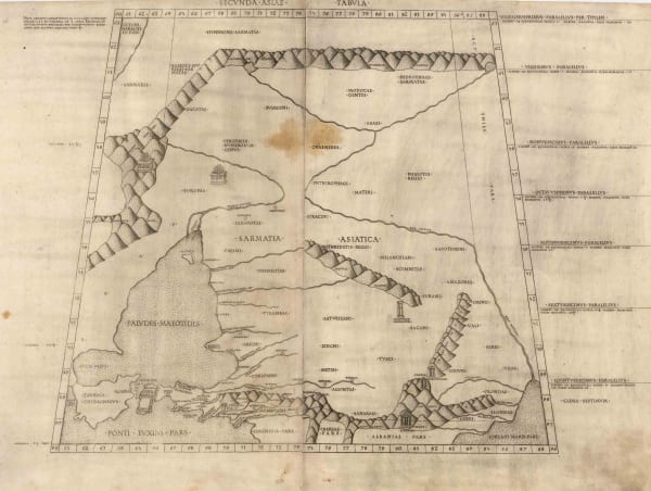 Claudius Ptolemy, Ptolemaic Map of the Black Sea & Caucasus, 1490