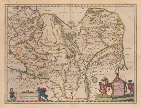 Willem & Jan Blaeu, Central Asia based on the journals of Marco Polo, 1641 c.