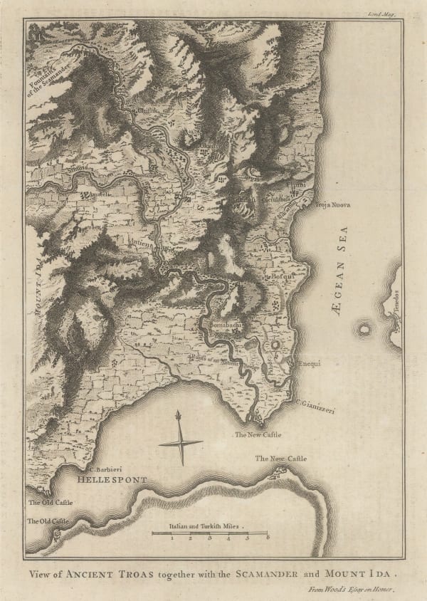 London Magazine, View of Ancient Troas together with the Scamander and Mount Ida, 1775