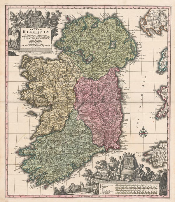 Matthaus Seutter, Kingdom of Ireland, 1742 c.