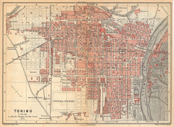 Karl Baedeker, Turin / Torino, 1882