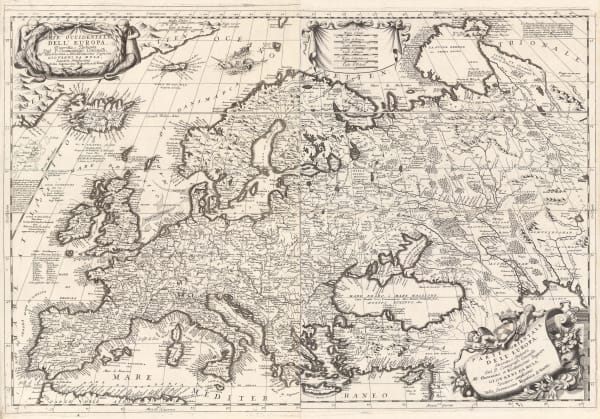 Vincenzo Coronelli, Europe, 1691