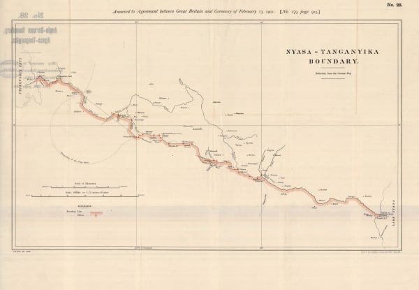 Edward Hertslet, Nyasa-Tanganyika Boundary, 1909