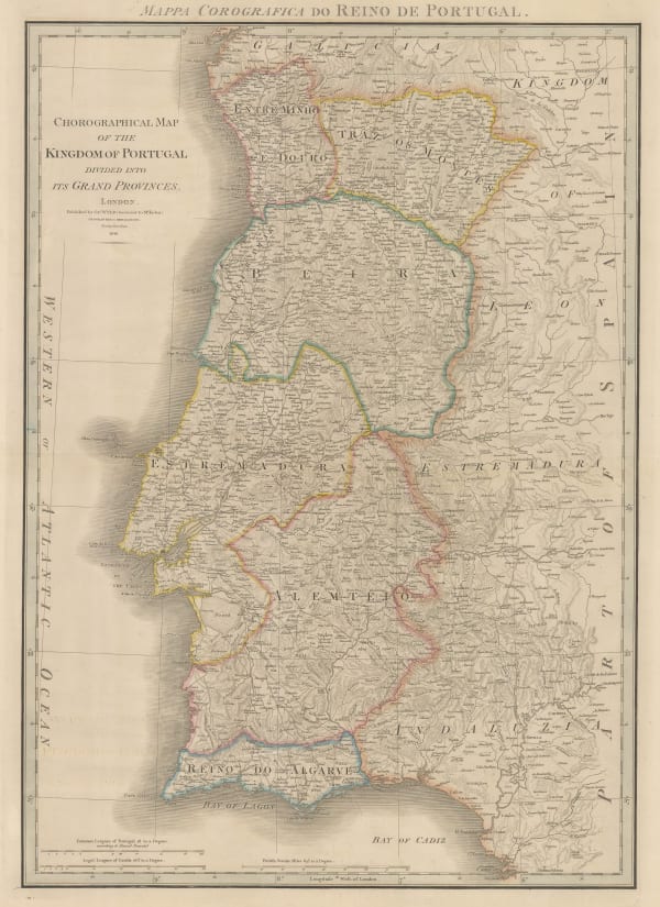 James Wyld, Kingdom of Portugal divided into Grand Provinces, 1840