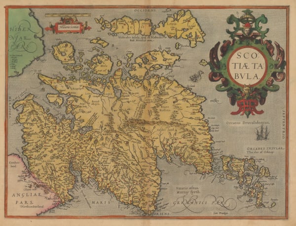 Abraham Ortelius, Scotiae Tabula, 1573