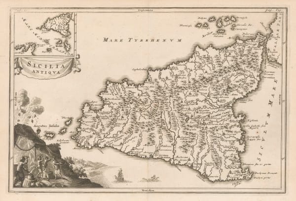 Christoforus Cellarius, Ancient Sicily, 1700 c