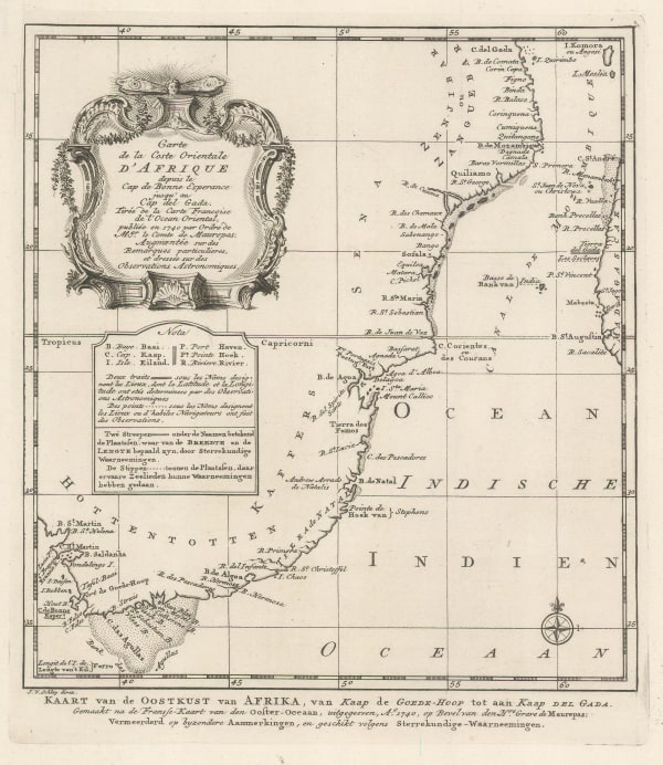 Jacob van der Schley, South Eastern Coast of Africa, 1747