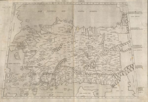 Claudius Ptolemy, Ptolemaic Map of Turkey, 1490