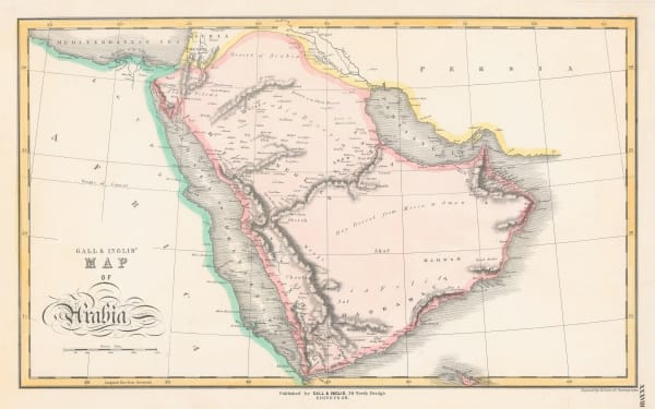 Gall & Inglis, Map of Arabia, 1859 c