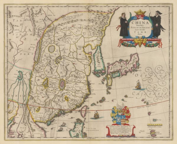 Willem & Jan Blaeu, Dutch Golden Age Map of China, Korea & Japan, 1640 c.