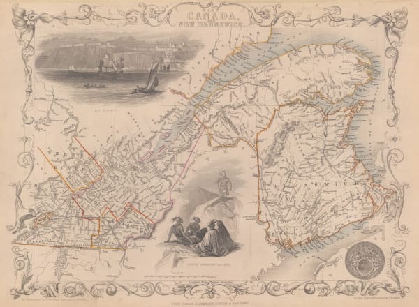 John Tallis, Canada, New Brunswick, 1851