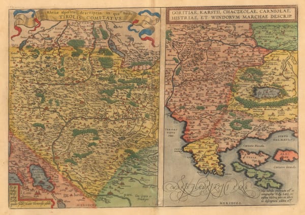Abraham Ortelius, Tyrol, Istria & Slovenia, 1592