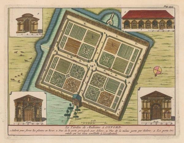 Pieter Van der Aa, Oxford University - Oxford Botanic Garden, 1727