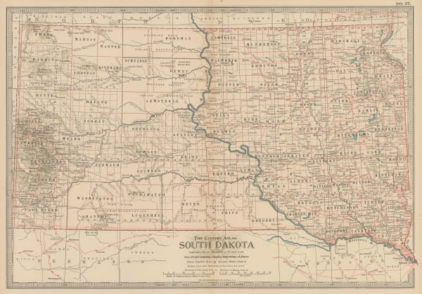 Century Company, The century Atlas - South Dakota, 1897