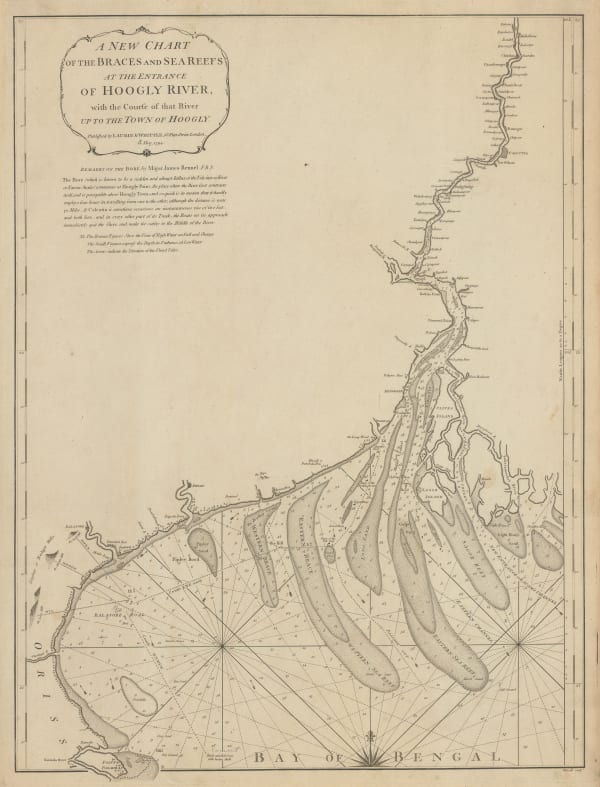 Laurie & Whittle, Chart of entrance to the Hooghly River, 1794