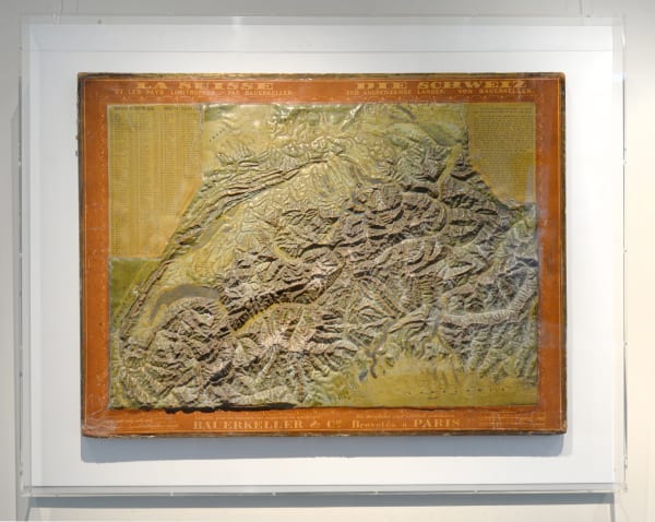 Georg Bauerkeller, Relief map of Switzerland, 1842 c.