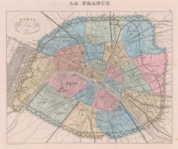 Alexandre Vuillemin, Paris showing the Thiers Wall, 1869