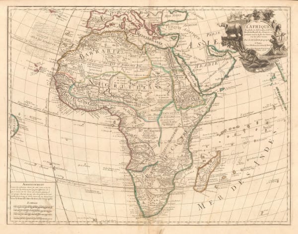 Guillaume De L'Isle, Africa, 1708 c.