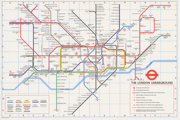 Paul E. Garbutt, London Underground Map, 1979