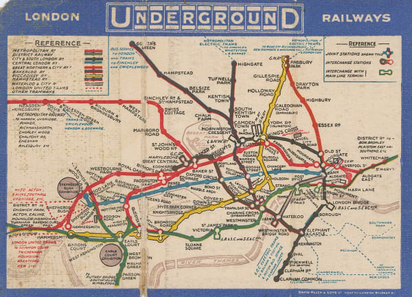 London Underground, The First Trifold Pocket Map of the Underground, 1911 (c.)