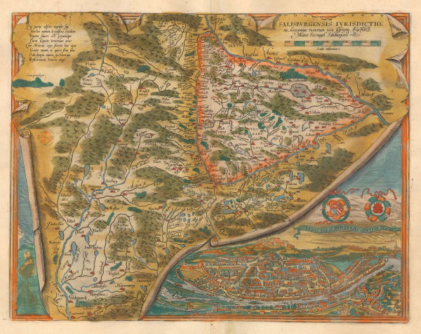Abraham Ortelius, Salzburg and environs, 1592