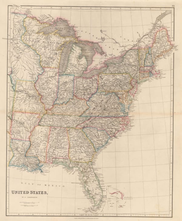 John Arrowsmith, Victorian map of the Eastern United States, 1842