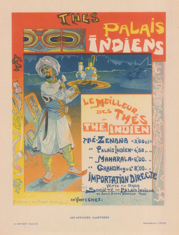 Jules Cheret, Tea - Societe des Palais Indiens Importers, 1896