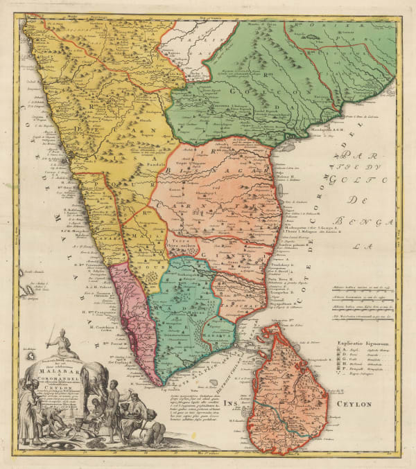 Homann Heirs, Malabar & Coromandel, 1733