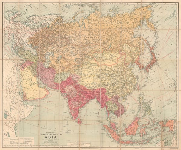 Edward Stanford, Stanford's Commercial Map of Asia, 1940 c.