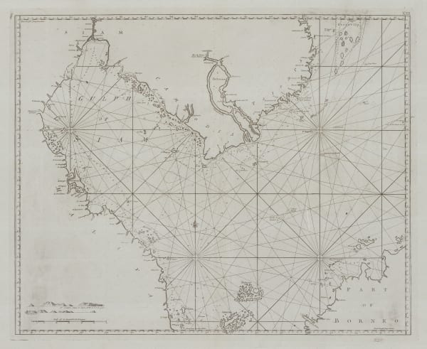 Henry Gregory, Sea Chart of the Gulf of Thailand (Siam), 1787