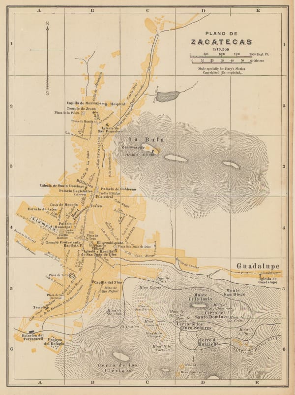 Terry's Guide, Plan of Zacatecas, 1935