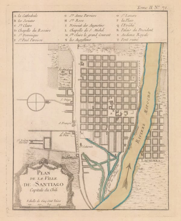 Jacques-Nicolas Bellin, Santiago de Chile, 1764