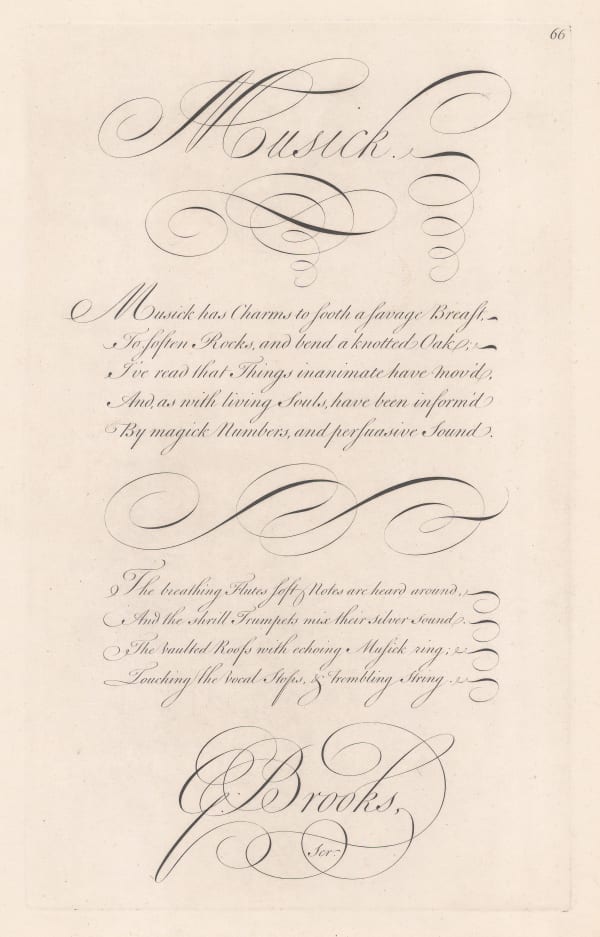 George Bickham, Typography - Musick, 1736