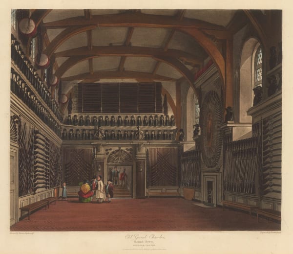 William Henry Pyne, Windsor Castle - Old Guard Chamber, 1818