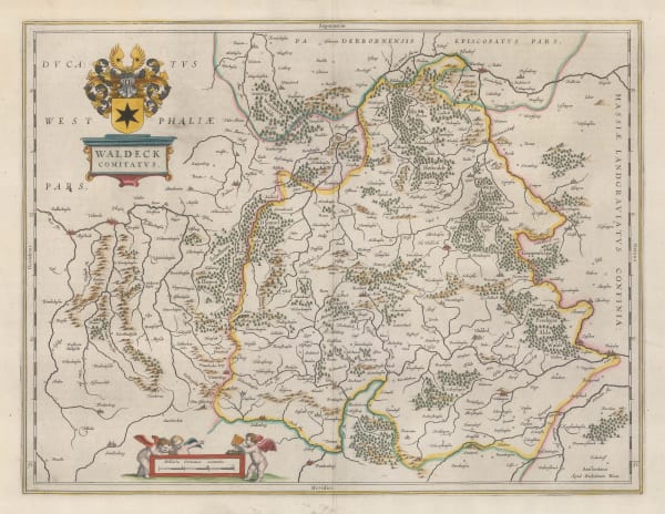 Willem & Jan Blaeu, County of Waldeck, 1650