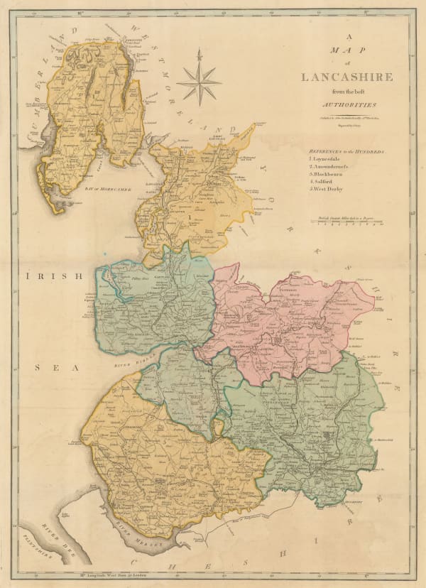 John Cary, Map of Lancashire from the Best Authorities, 1805