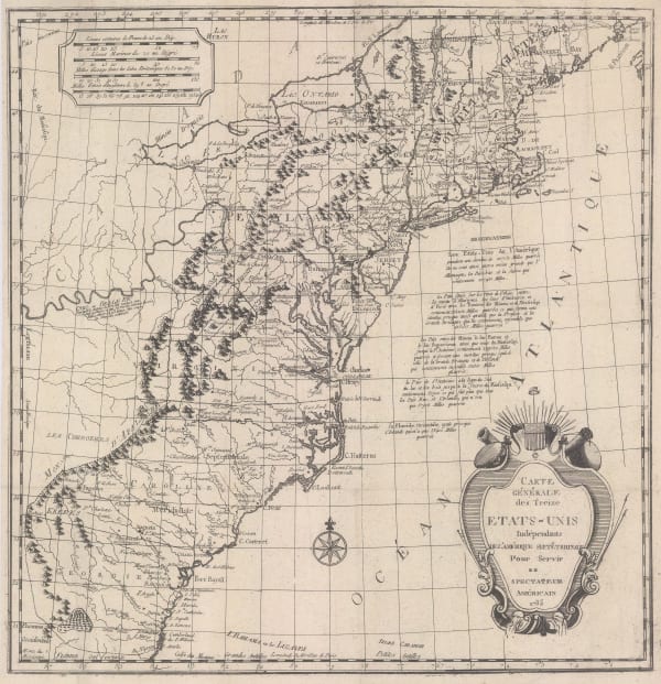 Hendrik Klockhoff, One of the earliest maps to recognize the newly-independent United States, 1785