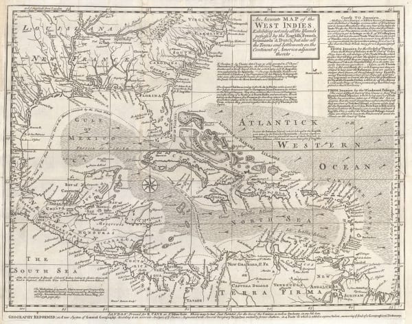 Gentleman's Magazine, Central America and the West Indies, 1750 c.