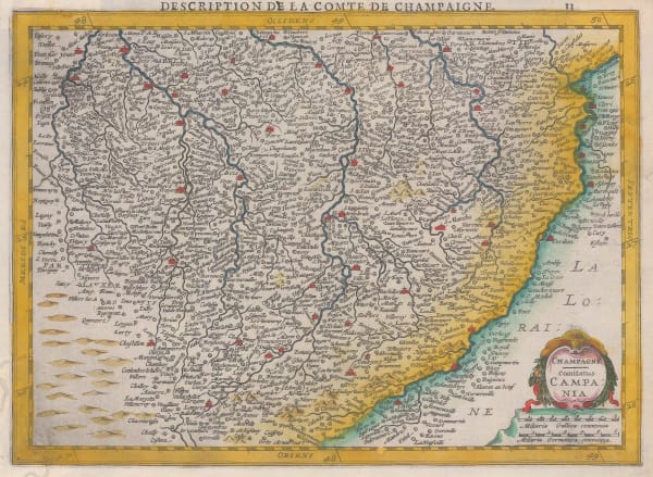 Mercator Hondius, Champagne, 1630