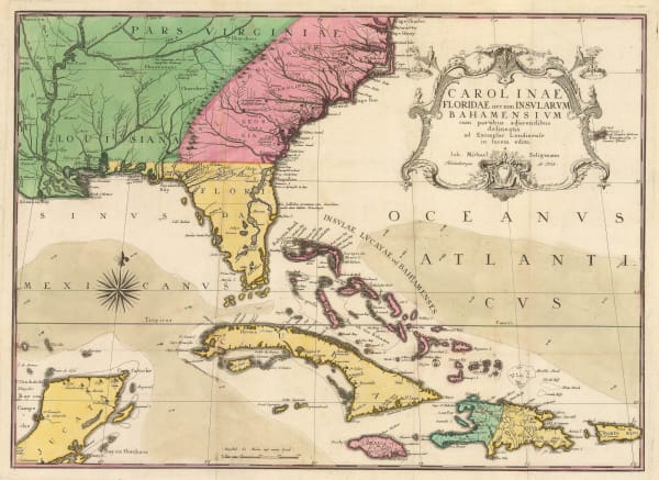 Johann Michael Seligmann, Southeastern US, Cuba and the Bahamas, 1755