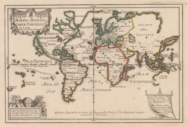 Nicolas de Fer, Mappe-Monde ou Carte Universelle, 1702