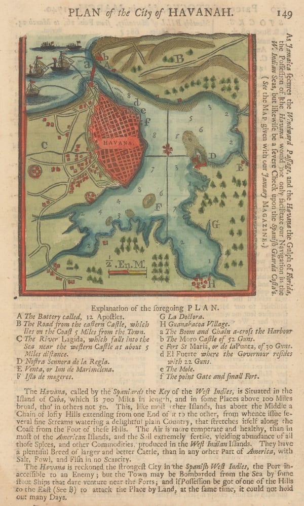 Gentleman's Magazine, Plan of the City of Havanah, 1740 c.