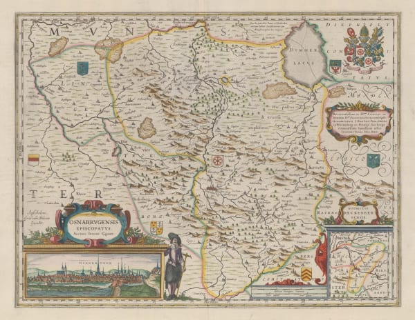 Willem & Jan Blaeu, Bishopric of Osnabruck, 1650