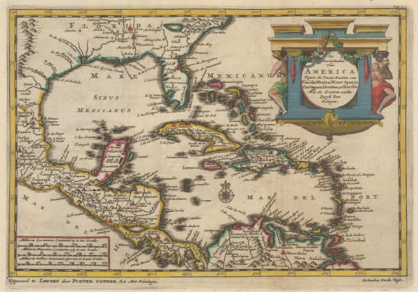 Pieter van der Aa, West Indies and Central America, 1707
